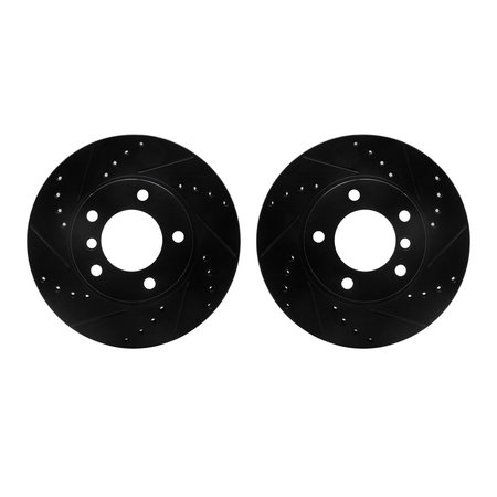 DYNAMIC FRICTION CO Rotors-Drilled and Slotted-Black, Zinc Plated black, Zinc Coated, 8002-31011 8002-31011